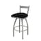 Holland Bar Stool Co 25" Low Back Swivel Counter Stool, Nickel Finish, Black Vinyl Seat 82125ANBlkVinyl - alternate 1